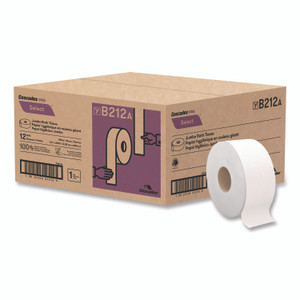 Cascades PRO Select Jumbo Bath Tissue, Septic-Safe, 1-Ply, White, 3.3" x 2,000 ft, 12 Rolls/Carton Cascades PRO Select Jumbo Bath Tissue, Septic-Safe, 1-Ply, White, 3.3" x 2,000 ft, 12 Rolls/Carton