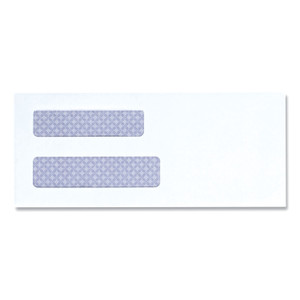 Universal Double Window Business Envelope, #8 5/8, Square Flap, Gummed Closure, 3.63 x 8.88, White, 500/Box Universal Double Window Business Envelope, #8 5/8, Square Flap, Gummed Closure, 3.63 x 8.88, White, 500/Box