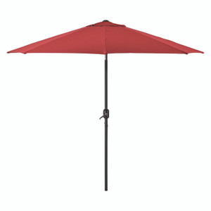 Global Industrial Outdoor Umbrella with Tilt Mechanism, 102" Span, 94" Long, Red Canopy, Black Handle Global Industrial Outdoor Umbrella with Tilt Mechanism, 102" Span, 94" Long, Red Canopy, Black Handle