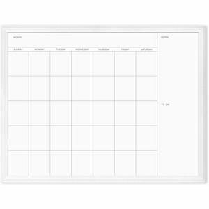 U Brands Magnetic Dry-Erase Monthly Calendar Board - 40" (3.3 ft) Width x 30" (2.5 ft) Height - (UBR2918U0001)