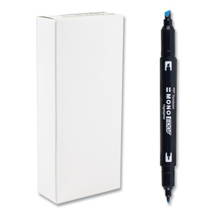 Tombow Mono Highlighters, Skyblue Ink, Bullet/Chisel Tip, Skyblue Barrel, 10/Box Tombow Mono Highlighters, Skyblue Ink, Bullet/Chisel Tip, Skyblue Barrel, 10/Box