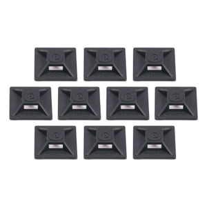 ergodyne Squids 3701 Mini Adhesive Mount Replacements, 2 lb Max Safe Working Capacity, 0.9" Long, Black,10/Pack
