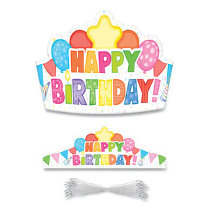 Carson-Dellosa Education Student Crown, Birthday, 14.5 x 5.13, Assorted Colors, 30/Pack Carson-Dellosa Education Student Crown, Birthday, 14.5 x 5.13, Assorted Colors, 30/Pack