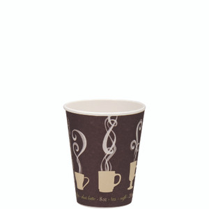 SOLO Thermoguard Insulated Paper Hot Cups, 8 oz, Steam Print Design, 1,000/Carton SOLO Thermoguard Insulated Paper Hot Cups, 8 oz, Steam Print Design, 1,000/Carton