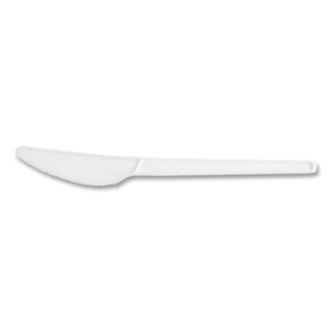 Vegware CPLA Cutlery, General Purpose Knife, Plastic, White, 1,000/Carton Vegware CPLA Cutlery, General Purpose Knife, Plastic, White, 1,000/Carton