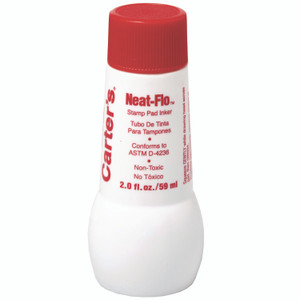 Carter's Neat-Flo Stamp Pad Inker, 2 oz Bottle, Red