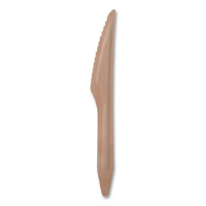 Eco-Products Wood Cutlery, General Purpose Knife, Natural, 500/Carton Eco-Products Wood Cutlery, General Purpose Knife, Natural, 500/Carton