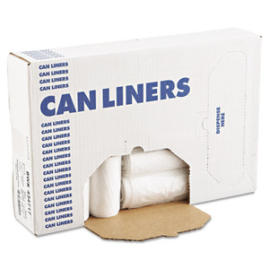 AccuFit High-Density Can Liners with AccuFit Sizing, 23 gal, 14 mic, 29" x 45", Natural, 25 Bags/Roll, 10 Rolls/Carton