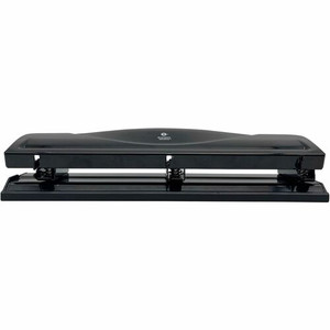 Business Source Nonadjustable 3-Hole Punch - 10 Sheet - 1/4" Punch Size - Round Shape