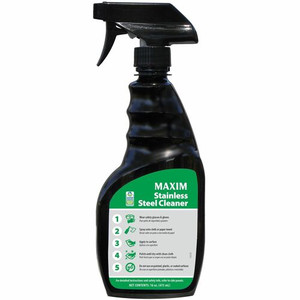 Midlab Stainless Steel Cleaner - For Stainless Steel - Spray - 16 fl oz (0.5 quart) - Long Lasting, Fingerprint Resistant, Non-flammable, Petroleum Free, Streak-free, Smudge Resistant - Black