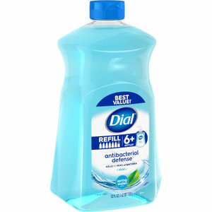 Dial Antibacterial Defense Liquid Hand Soap - Spring Water Scent - 1.63 quart - Bottle Dispenser - Bacteria Remover - Hand