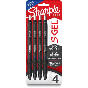 Sharpie S-Gel Pens - 0.7 mm Pen Point - Blue Ink - Gel-based - Black Barrel - (SAN2096172)