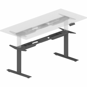 Lorell Sit-to-Stand Two-Tier Base - Black Two-tier Base - 275 lb Capacity - Height Adjustable - 45.10" Height - Assembly Required