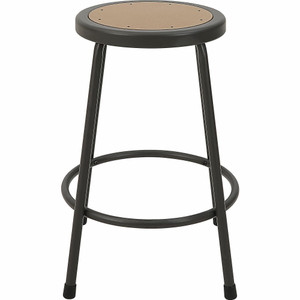 Lorell Metal Shop Stool - Wood, Medium Density Fiber (MDF) Seat Material - (LLR83080)