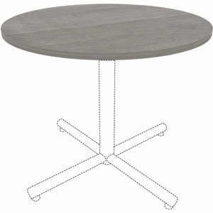 Lorell Hospitality/Conference Tabletop - x 1" Thickness x 36" Diameter - Band Edge - Weathered Charcoal Table Top - Sturdy - For Reception Area, Conference Table, Breakroom, Lobby, Meeting, Office