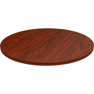 Lorell Hospitality/Conference Tabletop - x 1" Thickness x 36" Diameter - Band Edge - Mahogany Table Top - Sturdy - For Reception Area, Conference Table, Breakroom, Lobby, Meeting, Office