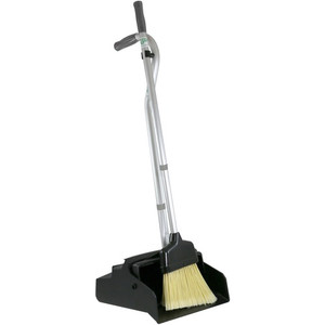 Unger SmartColor Telescopic Ergo Dustpan Set - 10" Aluminum Handle - Plastic - Gray