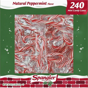 Spangler Peppermint Candy Canes - Peppermint - Individually Wrapped, Gluten-free - 240 /Box