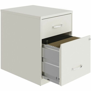 NuSparc File Cabinet - 14.2" Width x 18" Depth x 19" Height - 2 x Drawer(s) for File, Box - Letter - Vertical - Locking Drawer, Glide Suspension, Nonporous Surface