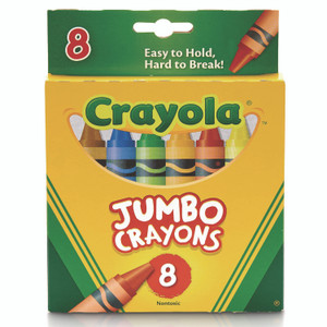 Crayola Jumbo Crayons, Assorted Colors, 8/Box
