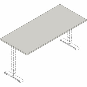 Lorell Multipurpose Tabletop - 30" Width x 66" Depth x 1" Thickness - Band Edge - Cherry, Laminate Table Top - For Conference Table, Office