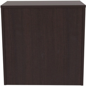 Lorell Essentials 2-shelf Stack-on Bookcase - 36" Height x 36" Width x 15" Depth - 2 Shelve(s) - Material: Laminate, Metal - Finish: Espresso - Stackable, Cam Lock