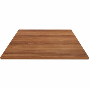 Lorell Hospitality/Conference Tabletop - 36" Width x 1" Thickness x 36" Length - Band Edge - Walnut Table Top - For Reception Area, Conference Table, Breakroom, Lobby, Meeting, Office