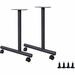 Lorell Invent Training Table Components - Black C-leg Base - 2 Legs - 28.50" Height x 5" Width x 22" Depth - Training - Assembly Required