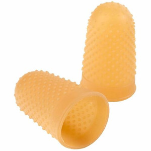 ACCO Rubber Finger Tips - #11 with 0.56" Diameter - Small Size - Rubber - Amber