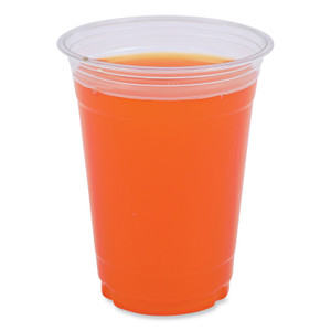 Boardwalk Clear Plastic Cold Cups, 16 oz, PET, 50 Cups/Sleeve, 20 Sleeves/Carton (BWKPET16) View Product Image