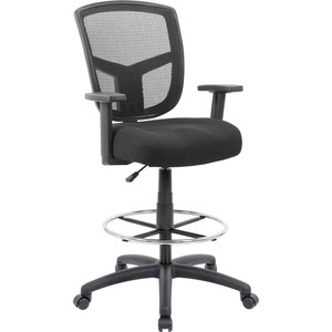 Boss Stool, Mesh, Black - Black Seat Color - High Density Foam (HDF) Seat Material - BOPB16021