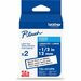 Brother Genuine P-touch TZe2312PK BK on WHT Label Tapes, Laminated, 12mmX8m each - x 15/32" Width - White