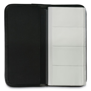 Universal Business Card Holder, Holds 160 3.5 x 2 Cards, 4.75 x 10.13, Vinyl, Black (UNV26850) View Product Image