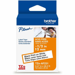 Brother - 0.47in width - Same Product, Updated Packaging - 7-layer Lamination, Chemical Resistant, Water Resistant, Abrasion Resistant, Temperature Resistant, Fade Resistant, Indoor/Outdoor Use, Easy Peel Split Backing - (BRTTZEAF231G)