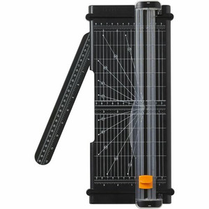 Fiskars SureCut 12" Portable Paper Trimmer - Titanium Blade - Portable, Corrosion Resistant, Break Proof, Fray Proof, Wear Resistant Blade, Scratch Resistant Blade - Stainless Steel - Black