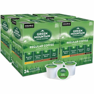 Green Mountain Coffee Roasters K-Cup Regular Coffee Variety Pack - Compatible with Keurig Brewer - Light/Medium/Dark - Per Box - 24 K-Cup - K-Cup