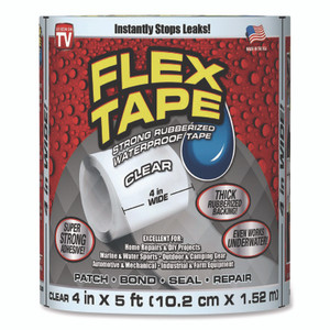 Flex Seal General Purpose Repair Tape, 4" x 1.67 yds, Clear