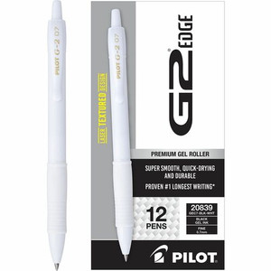 G2 Edge Gel Pen - 0.7 mm Fine Pen Point - Refillable - Retractable - Black Ink - Gel-based - (PIL20839)
