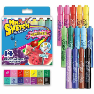Mr. Sketch Scented Washable Markers - Chisel Marker Point - Washable - Assorted Ink - (SAN1924061A)