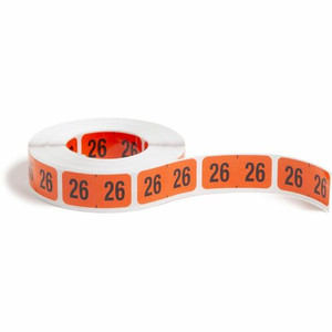 Smead ETYJ Color-Coded Year Labels - 3/4" Height x 1 1/2" Width - Roll - Orange - Paper - Laminated