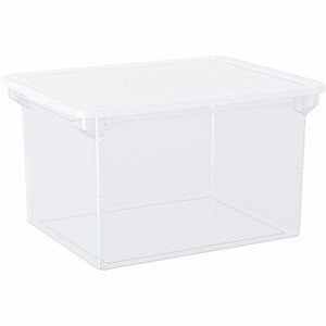 Storex Plastic File Tote Storage Box - External Dimensions: 14" Width x 18.3" Depth x 10.5" Height - 35 lb - 9.25 gal - Snap-on, Lid Closure - Plastic