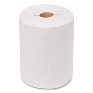 Tork H76 Hand Towel Rolls - 1 Ply - 5.85" Roll Diameter - 1 59/64" Core - White - Wood Fiber, Paper