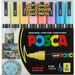 uniball™ POSCA Paint Marker - 1.8 mm Fine Bullet, 2.5 mm Marker Point - Erasable - Washable - White, Yellow, Apricot, Pink, Lavender, Blue, Green Ink - Water Based