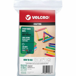VELCRO Sticky Back Hook&Loop Fasteners - Multicolor - Nylon - For Crafting, Wall, Glass, Plastic, Smooth Surface, Home, School, Office, Project, Indoor