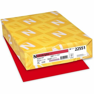 Wausau Paper Astrobrights 24 lb Colored Paper - Letter - 8 1/2" x 11 ft - 24 lb Basis Weight - Heavyweight, Acid-free, Lignin-free - Red