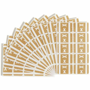 Smead AlphaZ ACCS Color-Coded Labels - X - x 1" Width x 1 5/8" Length - Light Brown - Laminated - 10 / Sheet