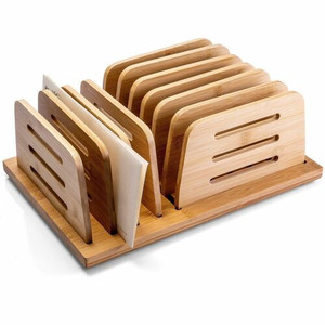 Officemate Bamboo Large File Sorter - 9 Compartment(s) - 5.30" Height x 13" Width x 9" Depth - OIC71002