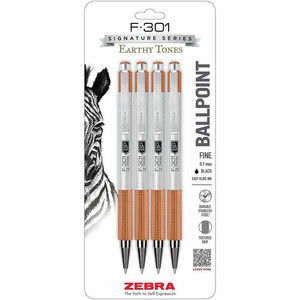 Zebra Pen F-301 EarthyTones Retractable Ballpoint Pens - ZEB27294