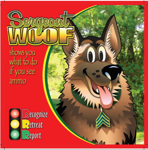 COLORING BOOK, SGT. WOOF, 8.25"X8.5", ENG/SP/BL/AL