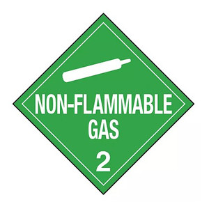 PLACARD - NON FLAMMABLE GAS  100/PK